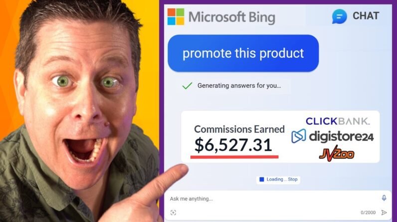 NEW: Bing Chatbot Sells Clickbank Products Like CRAZY! [Ai News Update]