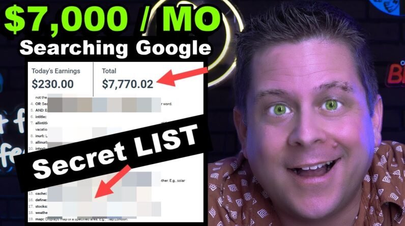 $7,000 Month With THESE Google Search Shortcuts - Make Money Online - I Tried It!